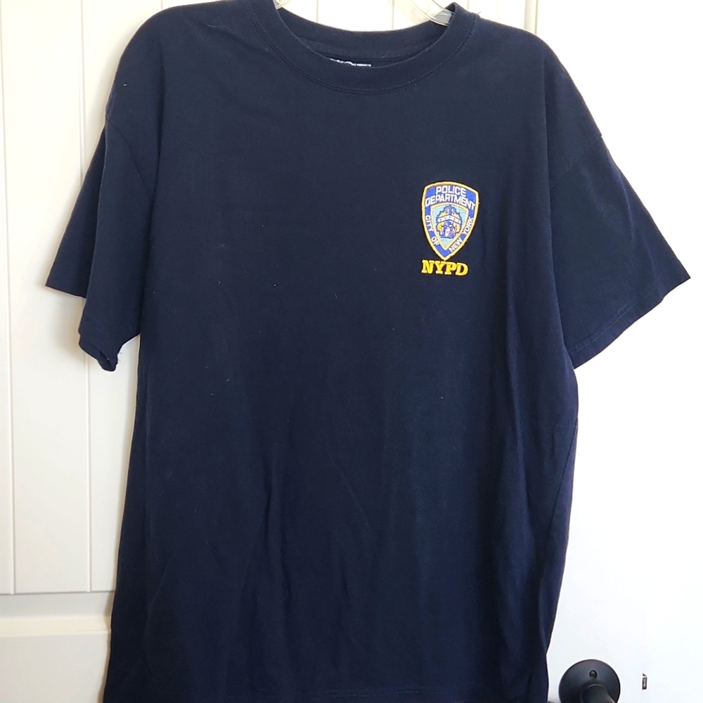 NYPD Officially Licensed Embroidered Short Sleeve Tee Shirt Mens Size XL